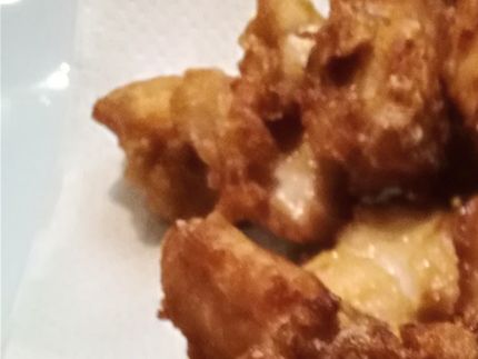 The chicken after frying.